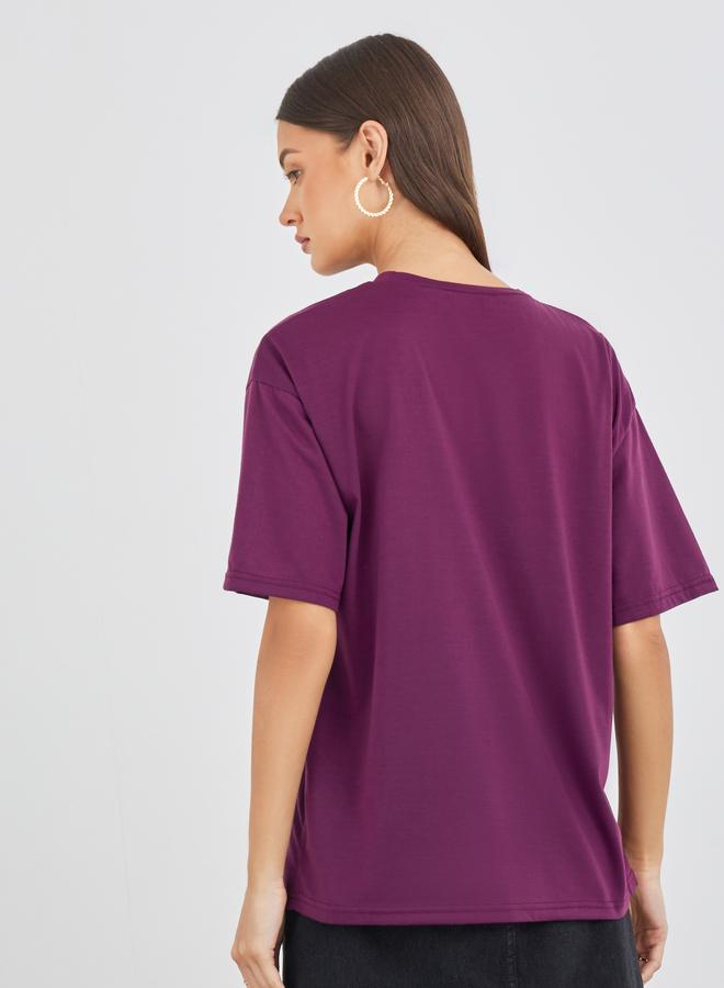 Styli Graphic Print Short Sleeve Oversized T-Shirt - Image 5